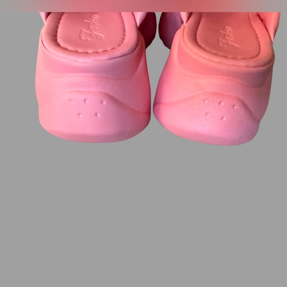 Teddy Bear Charm Pink Bow Platform Flip Flops Beachwear Women’s Size 38. - Picture 5 of 9